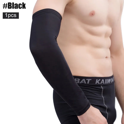 1PC Sports Arm Compression Sleeve Basketball Cycling Arm Warmer Summer Running UV Protection Volleyball Sunscreen Bands