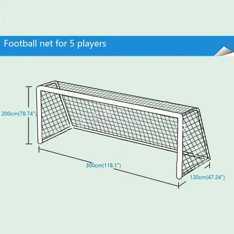 Full Size Football Net for Soccer Goal Post Junior Sports Training 1.8M X 1.2M 3M X 2M Football Net High Quality Soccer Net