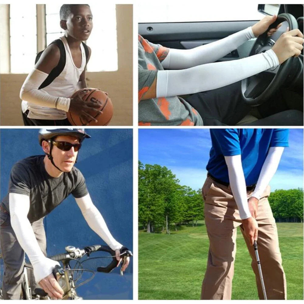 1PC Sports Arm Compression Sleeve Basketball Cycling Arm Warmer Summer Running UV Protection Volleyball Sunscreen Bands