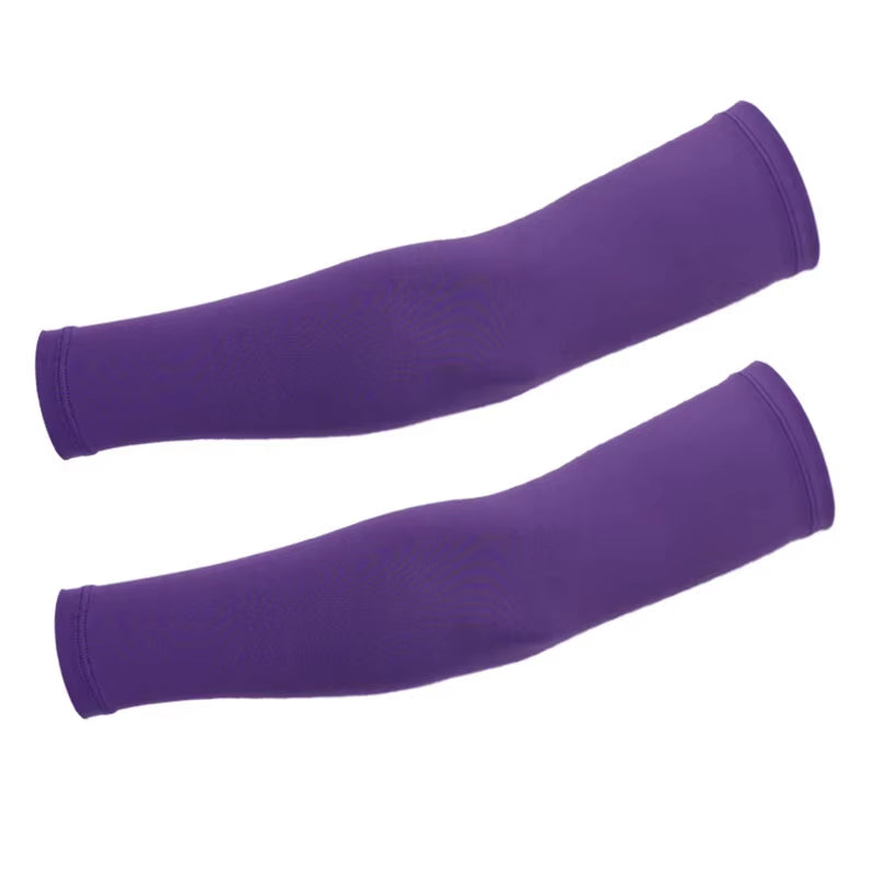 1 Pair Arm Sleeve Cycling Arm Warmers Summer Bike Bicycle Running Arm Sleeves Basketball Volleyball UV Protection Arm Warmers